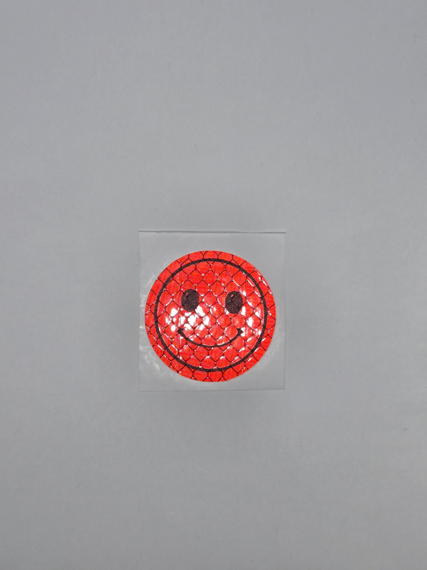 Smiley Reflektor-Sticker in rot (4 x 4 cm, 1 Stk)