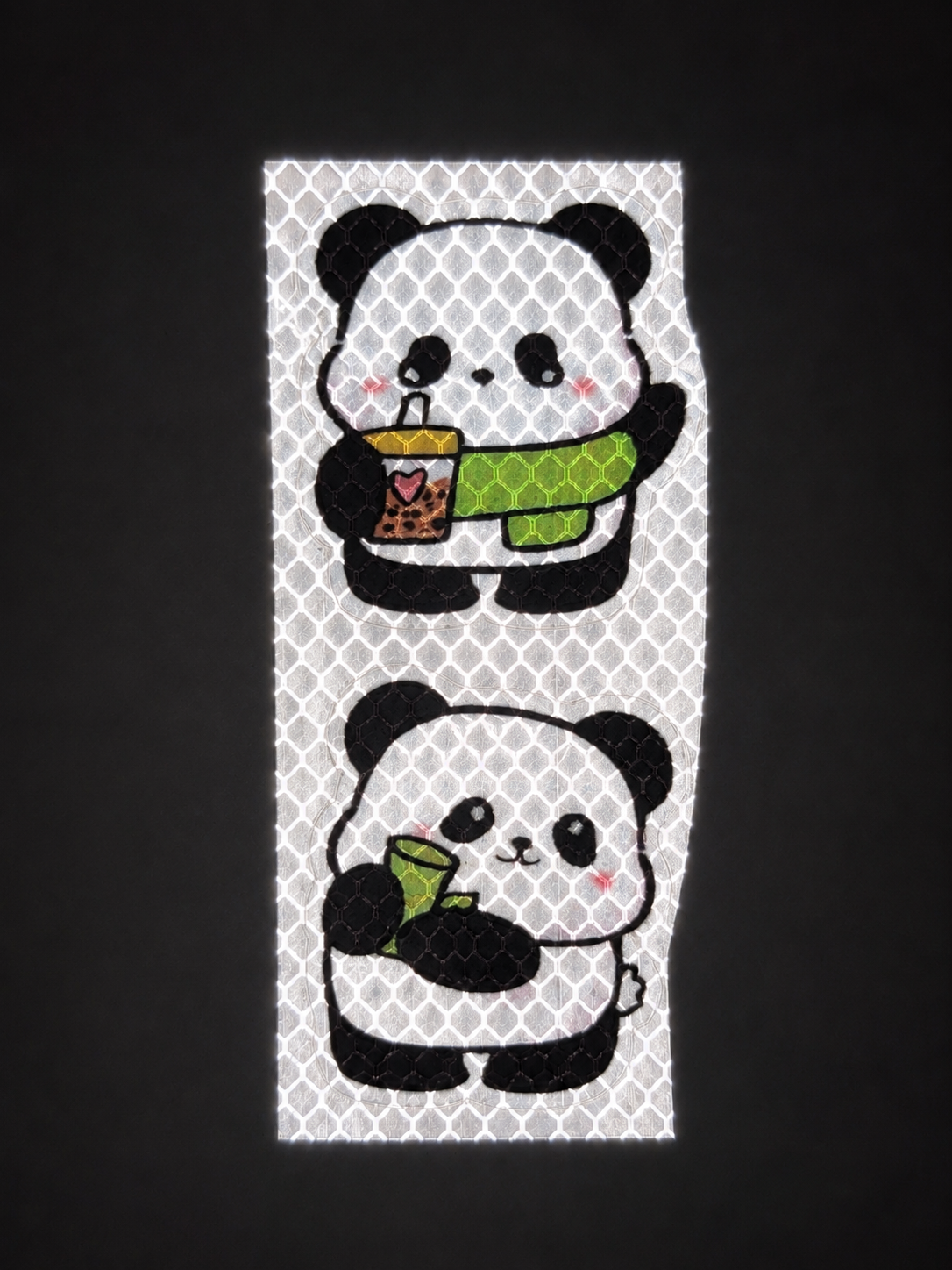 Panda Reflektor-Sticker, 4.5 x 5cm (2stk)
