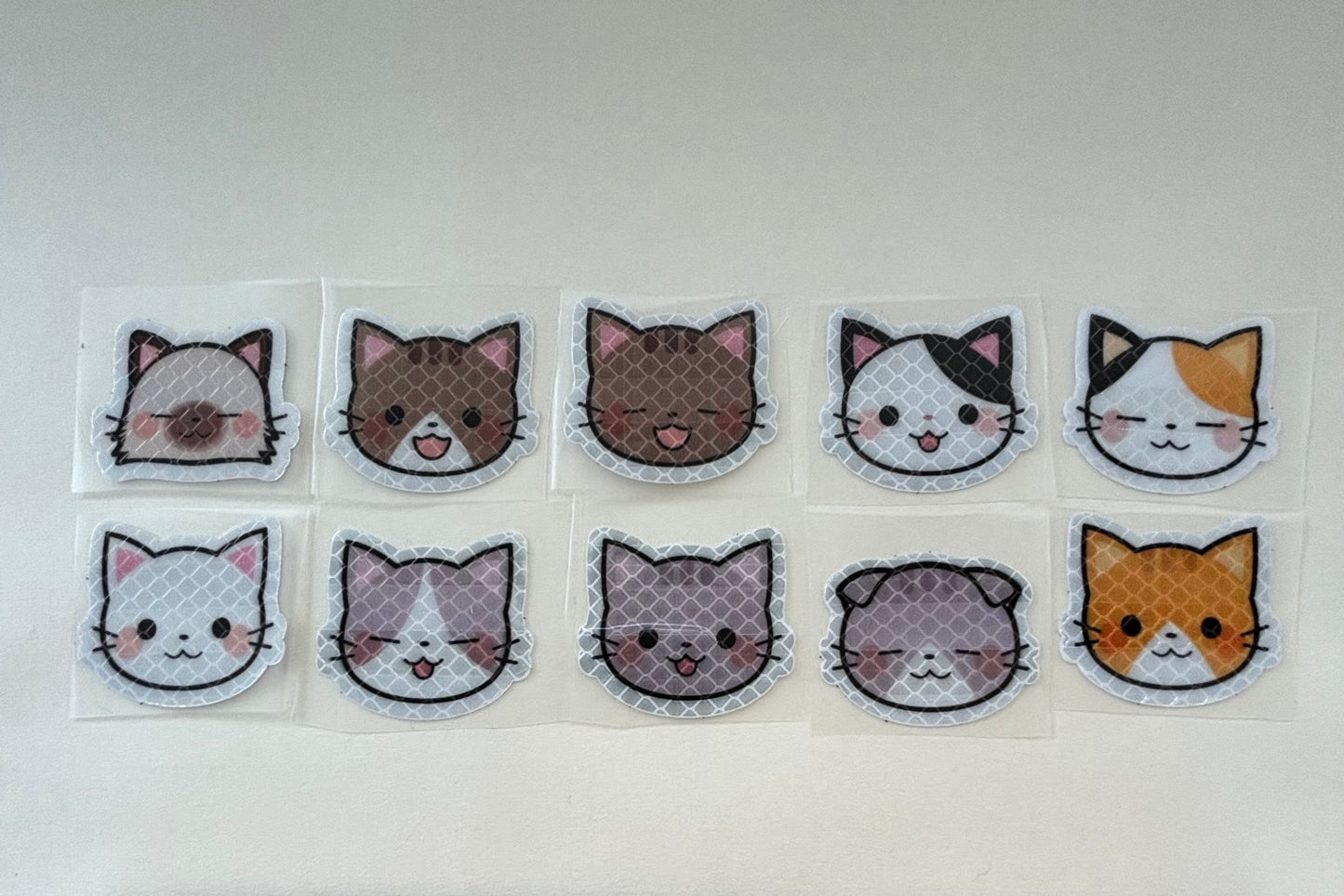 Reflektierender Katzen-Aufkleber, 4.7cm x 4cm (1stk)
