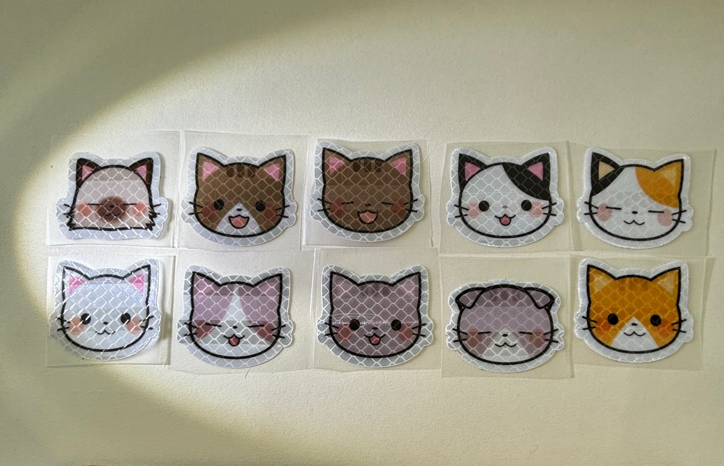 Reflektierender Katzen-Aufkleber, 4.7cm x 4cm (1stk)