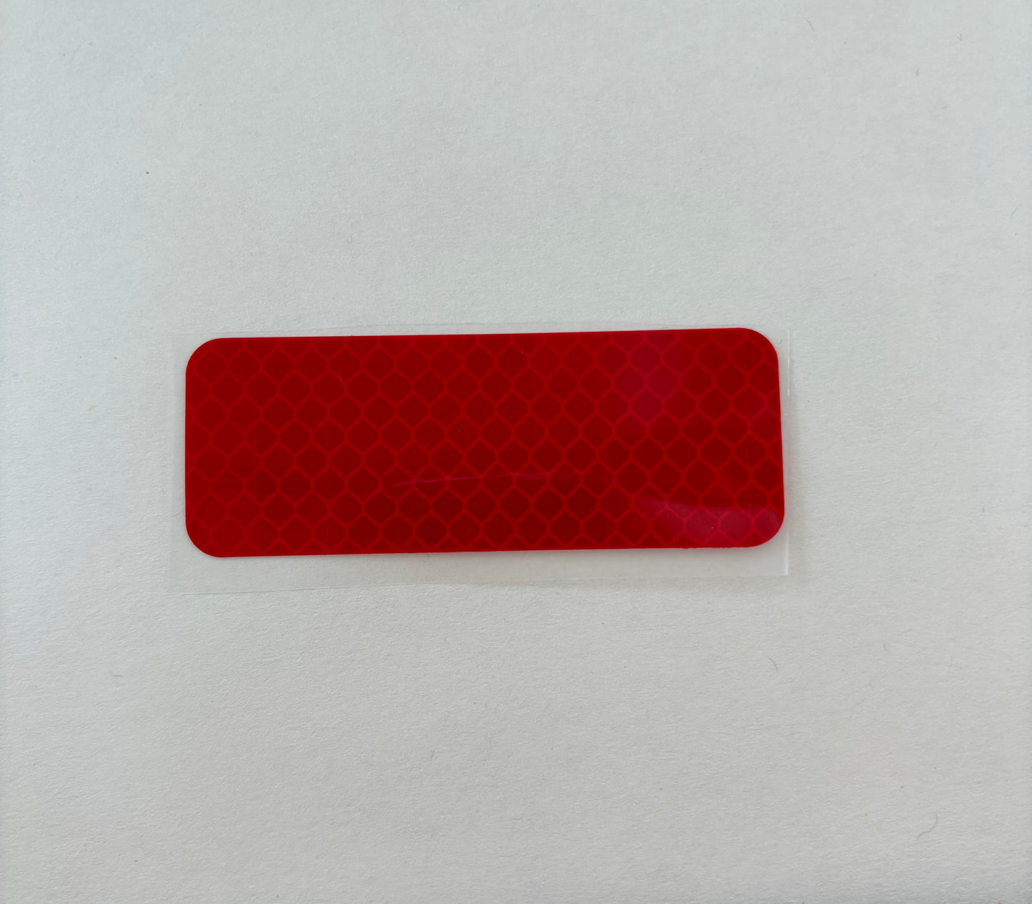 Rechteckiger Reflektor-Aufkleber in rot, 3cm x 8cm (1stk)