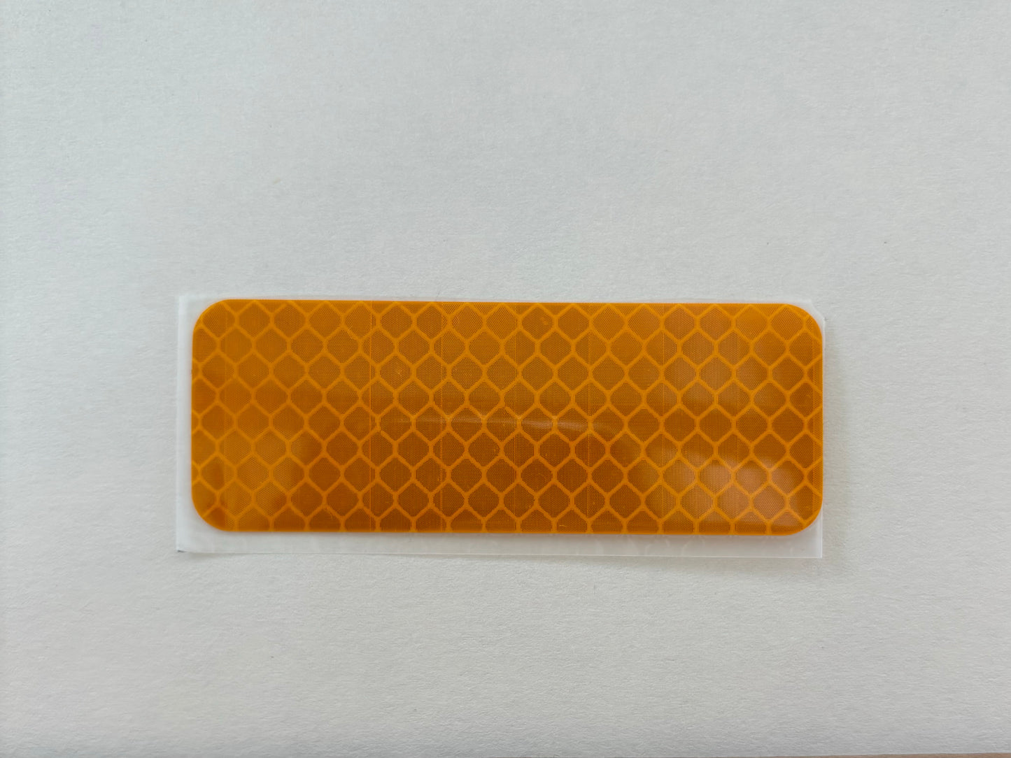 Rechteckiger Reflektor-Aufkleber in orange, 3cm x 8cm (1stk)
