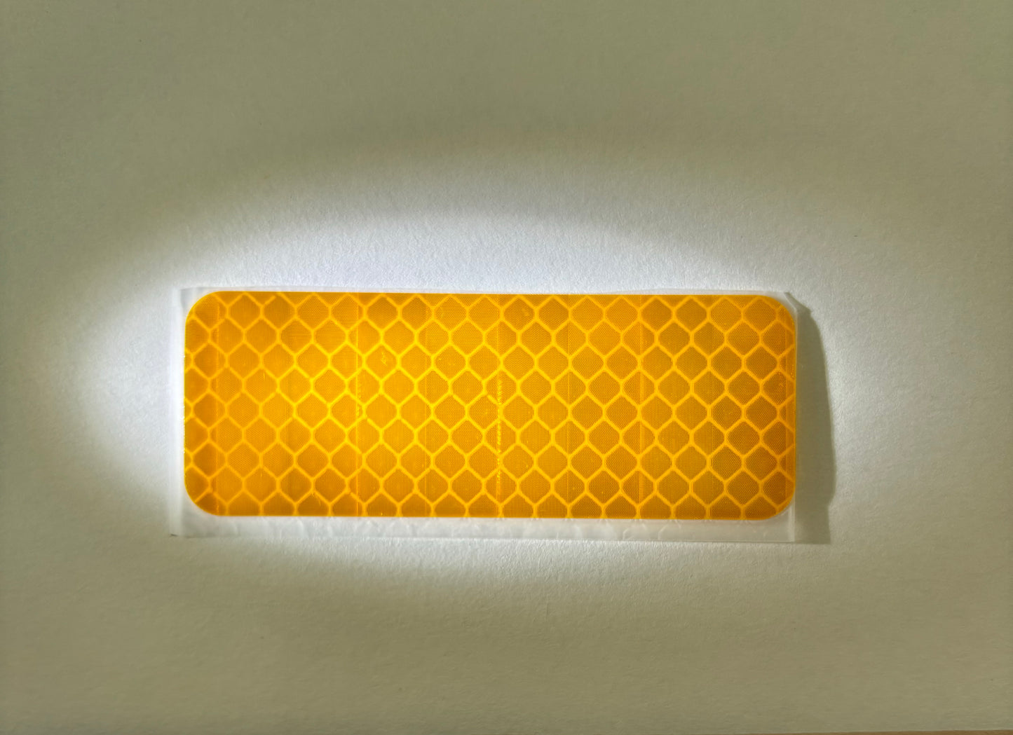 Rechteckiger Reflektor-Aufkleber in orange, 3cm x 8cm (1stk)