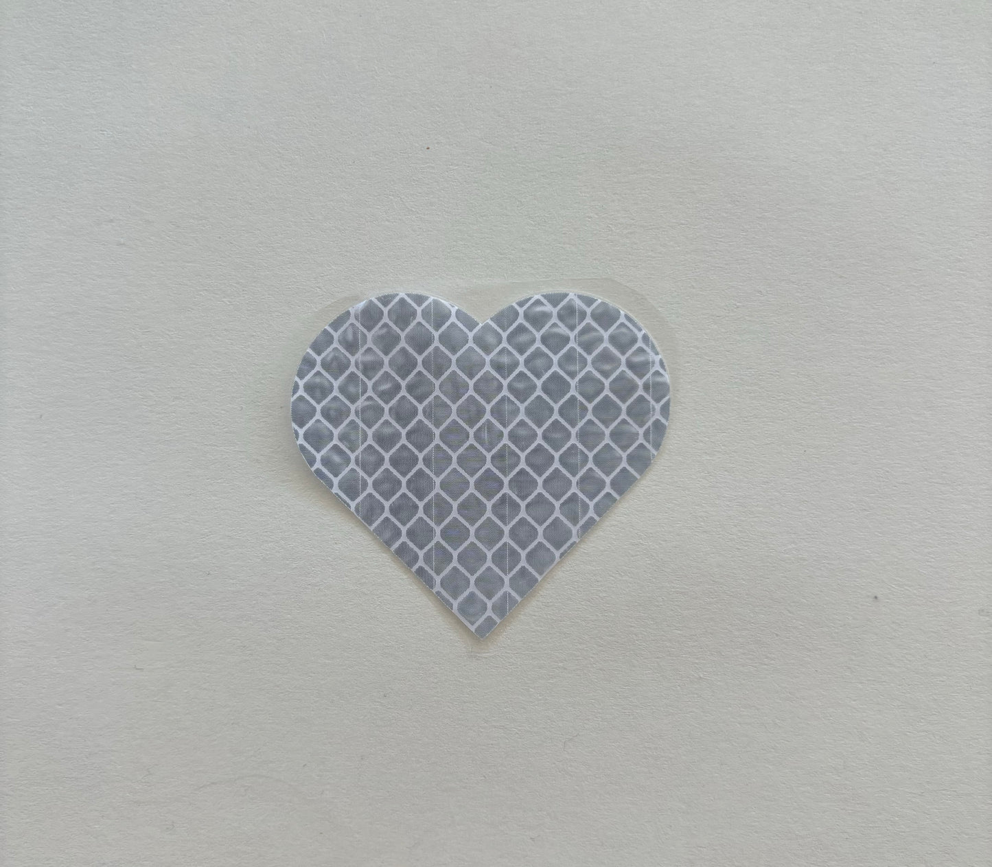 Reflektierende Herz-Aufkleber in silber, 4.7x4.3cm (1stk)