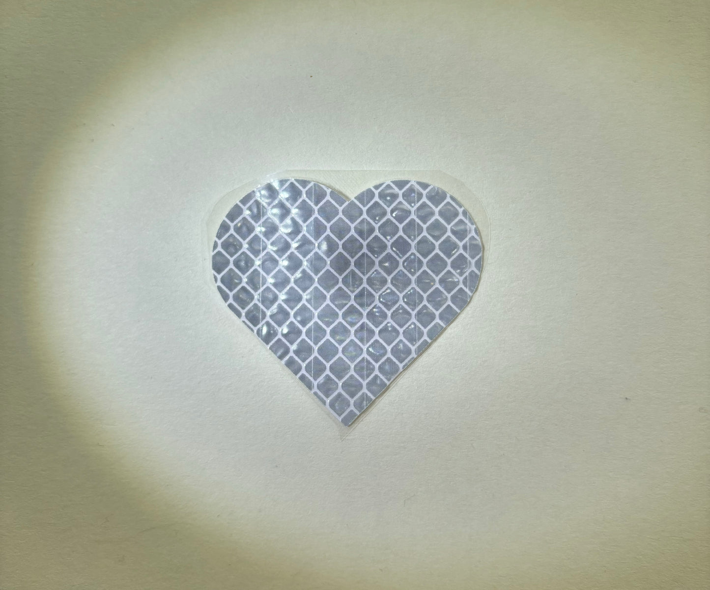 Reflektierende Herz-Aufkleber in silber, 4.7x4.3cm (1stk)