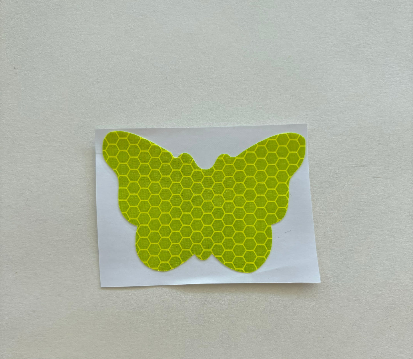 Reflektierender Schmetterlings-Aufkleber in leuchtgrün, 6.6cm x 4.5cm (1stk)