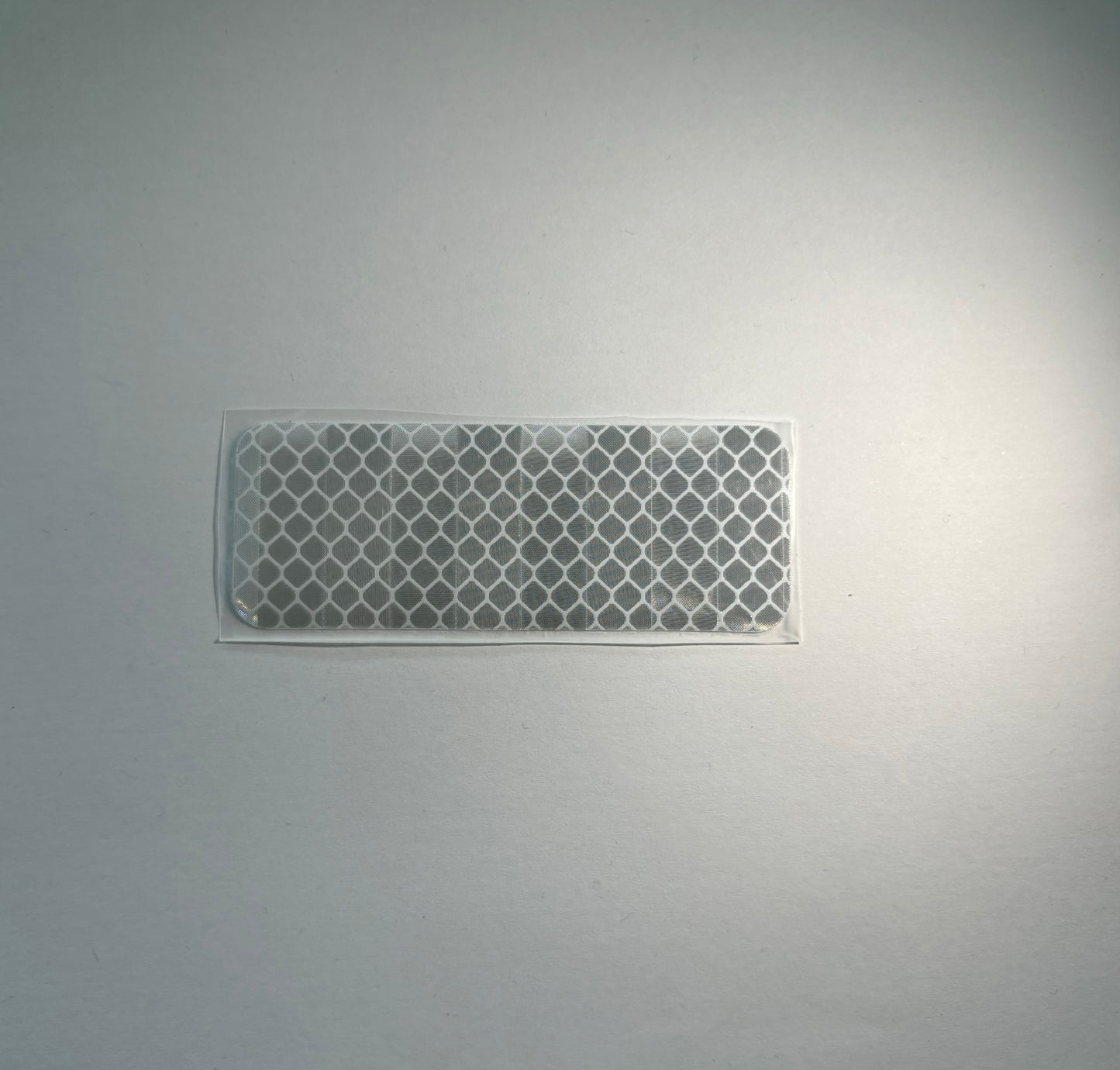 Rechteckiger Reflektor-Aufkleber in silber, 3cm x 8cm (1stk)