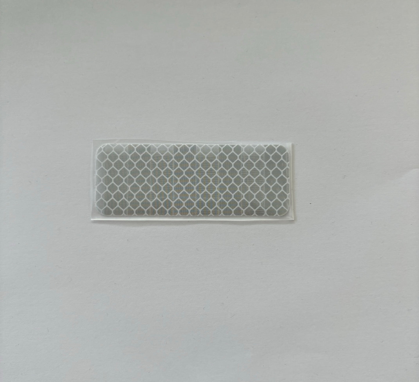 Rechteckiger Reflektor-Aufkleber in silber, 3cm x 8cm (1stk)
