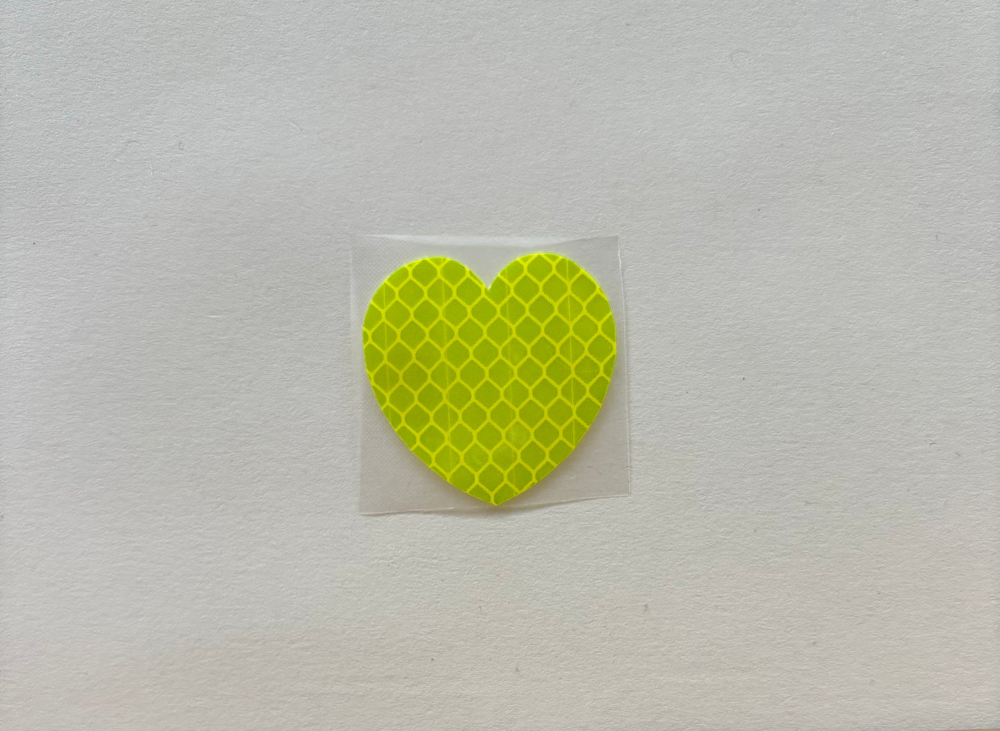 Reflektierender Herz-Aufkleber in gelb, 4x4cm (1stk)