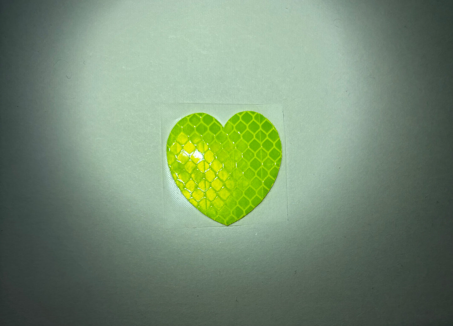 Reflektierender Herz-Aufkleber in gelb, 4x4cm (1stk)