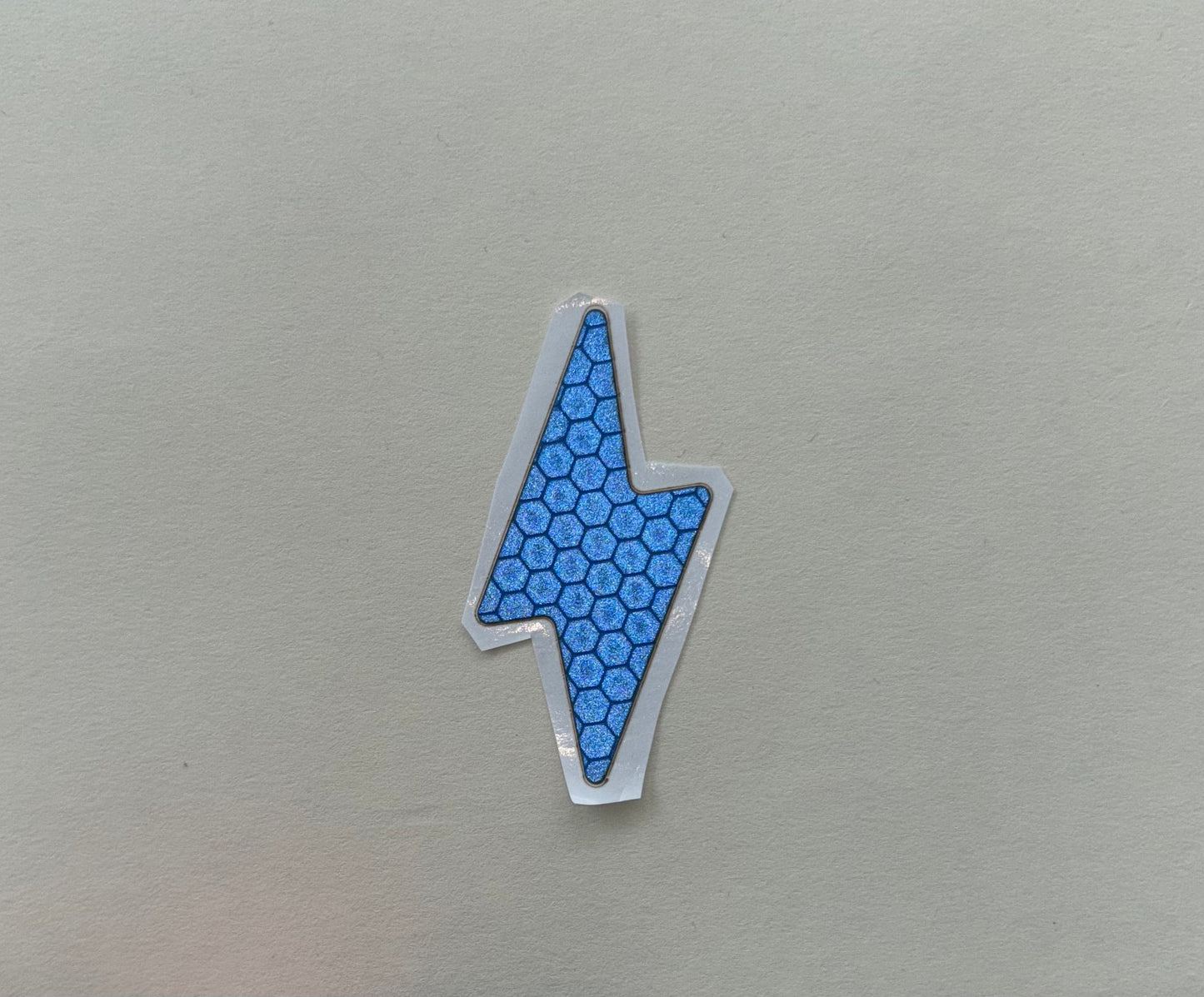 Reflektierende Blitz-Aufkleber in blau, 3.2cm x 6cm (2stk)