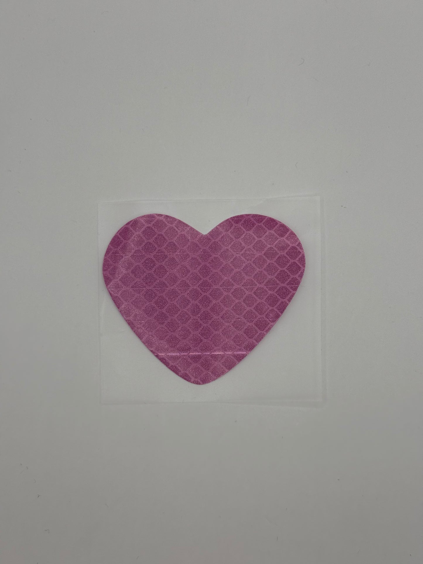 Reflektierende Herz-Aufkleber in rosa, 6x5cm (1stk)