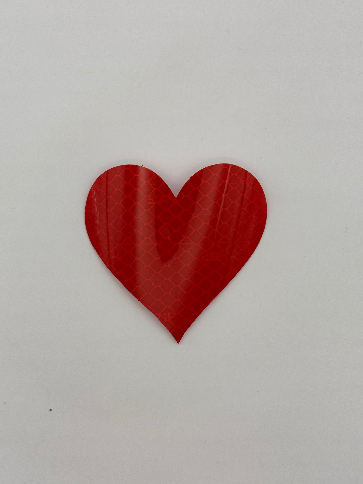 Reflektierende Herz-Aufkleber in rot, 6x6cm (1stk)