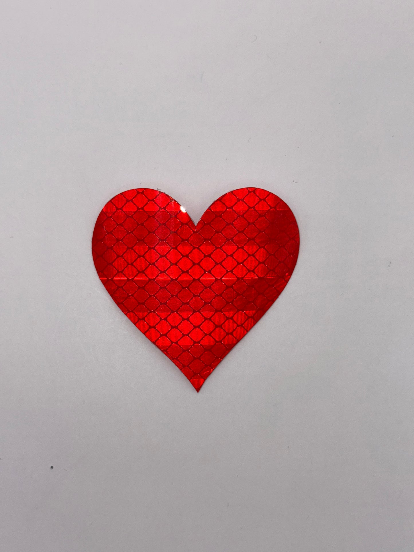 Reflektierende Herz-Aufkleber in rot, 6x6cm (1stk)