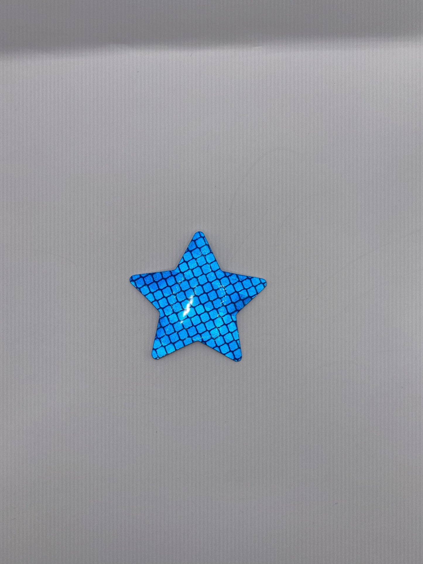 Reflektierender Stern-Aufkleber in blau, 5cm x 5cm (1stk)