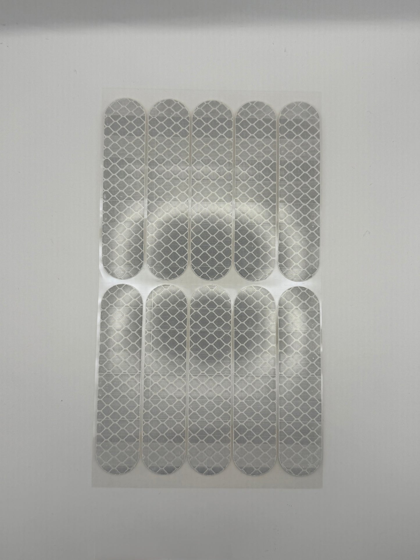 Reflektierende Aufkleber, silber, 8x1.8cm (10stk)