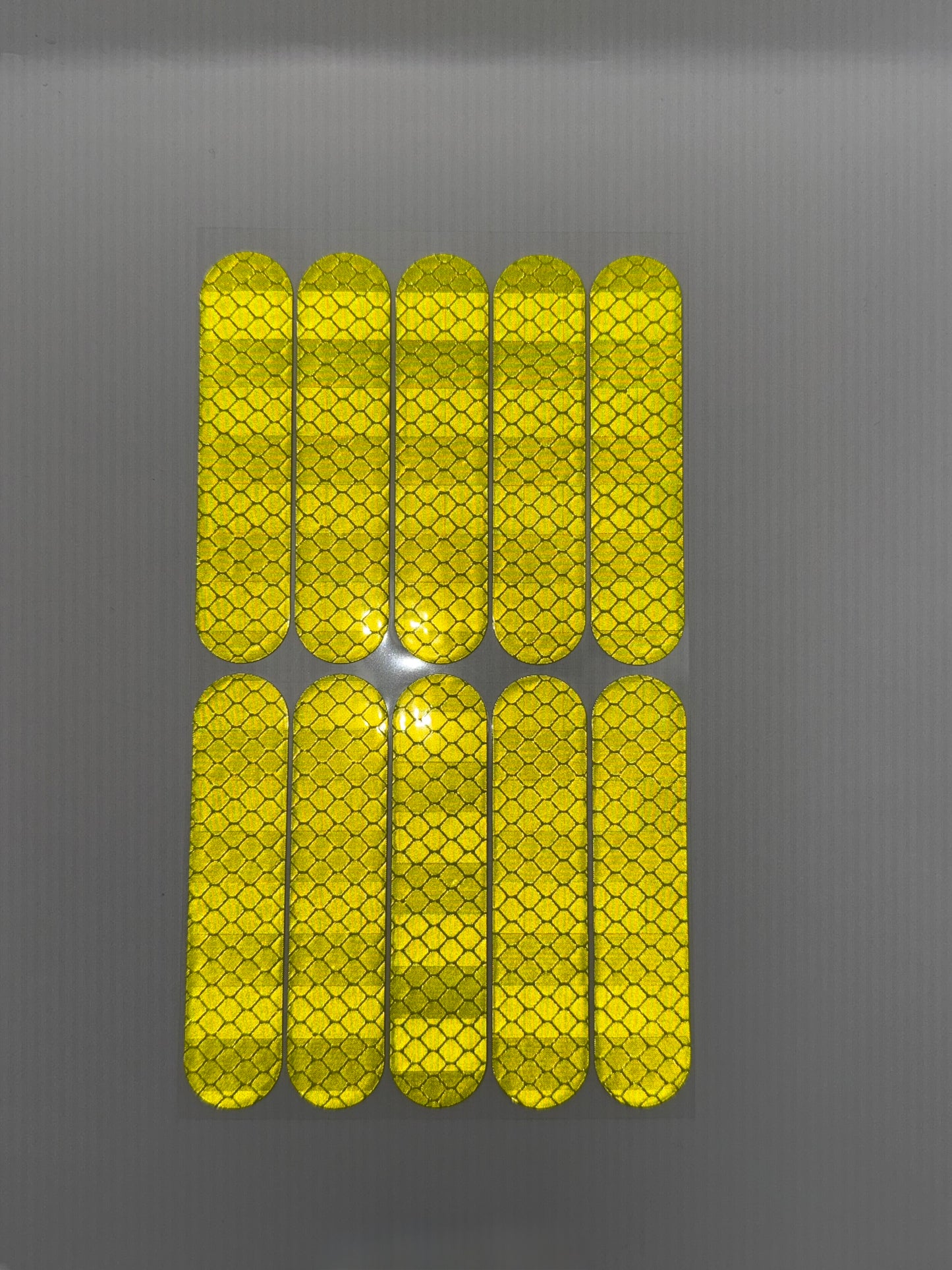 Reflektierende Aufkleber, leuchtgelb, 8x1.8cm (10stk)