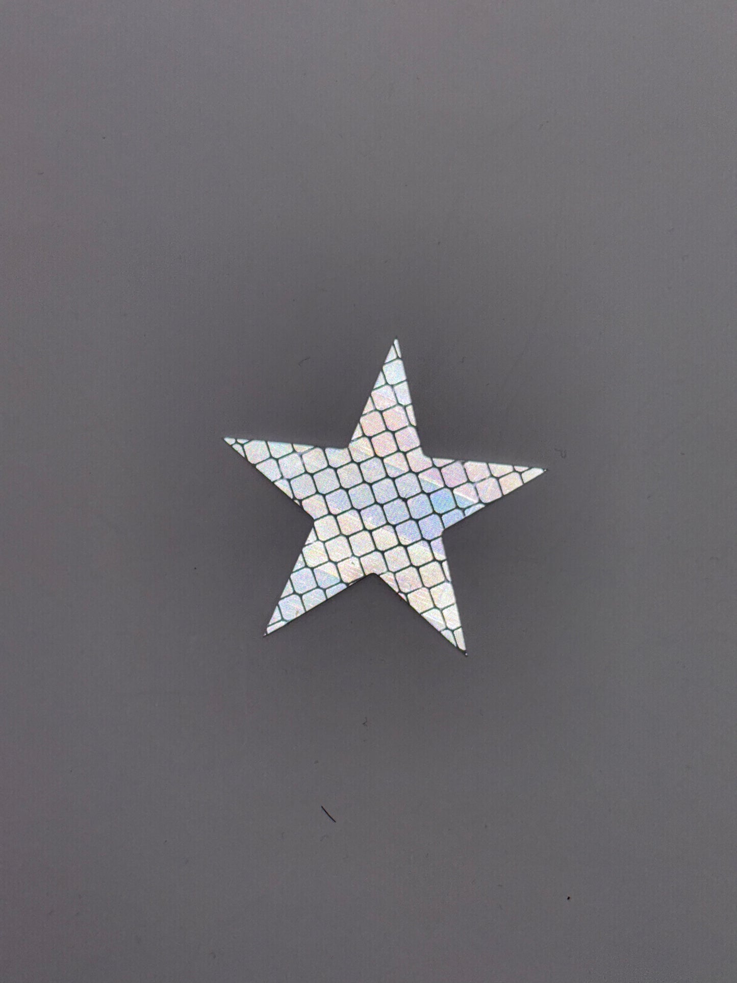 Reflektierender Stern-Aufkleber in silber, 5.3cm x 5.3cm (1stk)