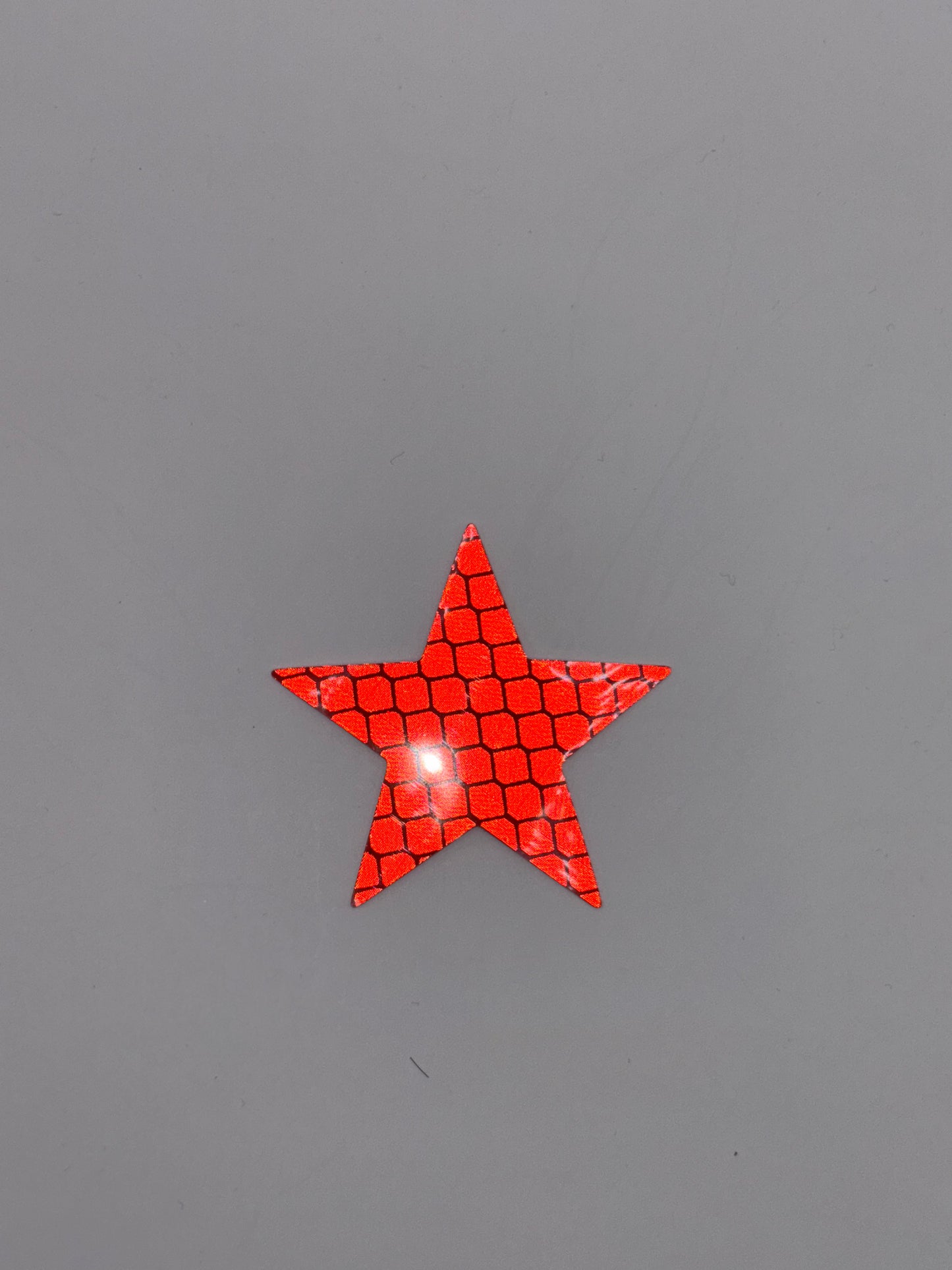 Reflektierender Stern-Aufkleber in rot, 5.3cm x 5.3cm (1stk)