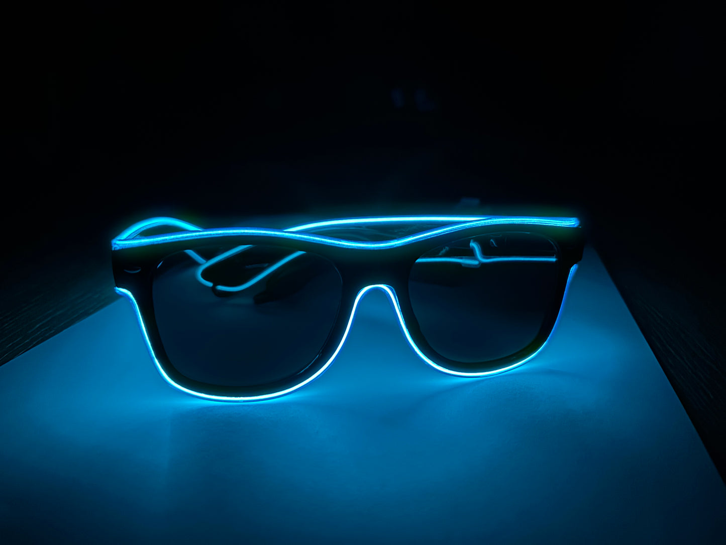 LED Party-Brille, dunkelblau (1stk ohne Batterien)