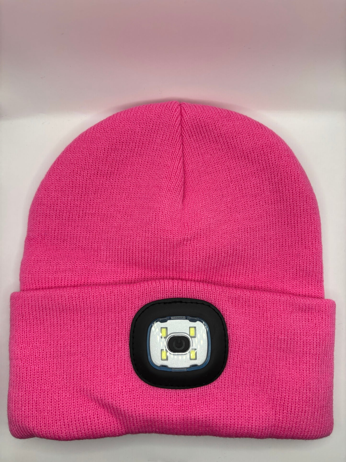 Beanie-Mütze mit LED-Licht, pink, 20 x 21cm (1stk)