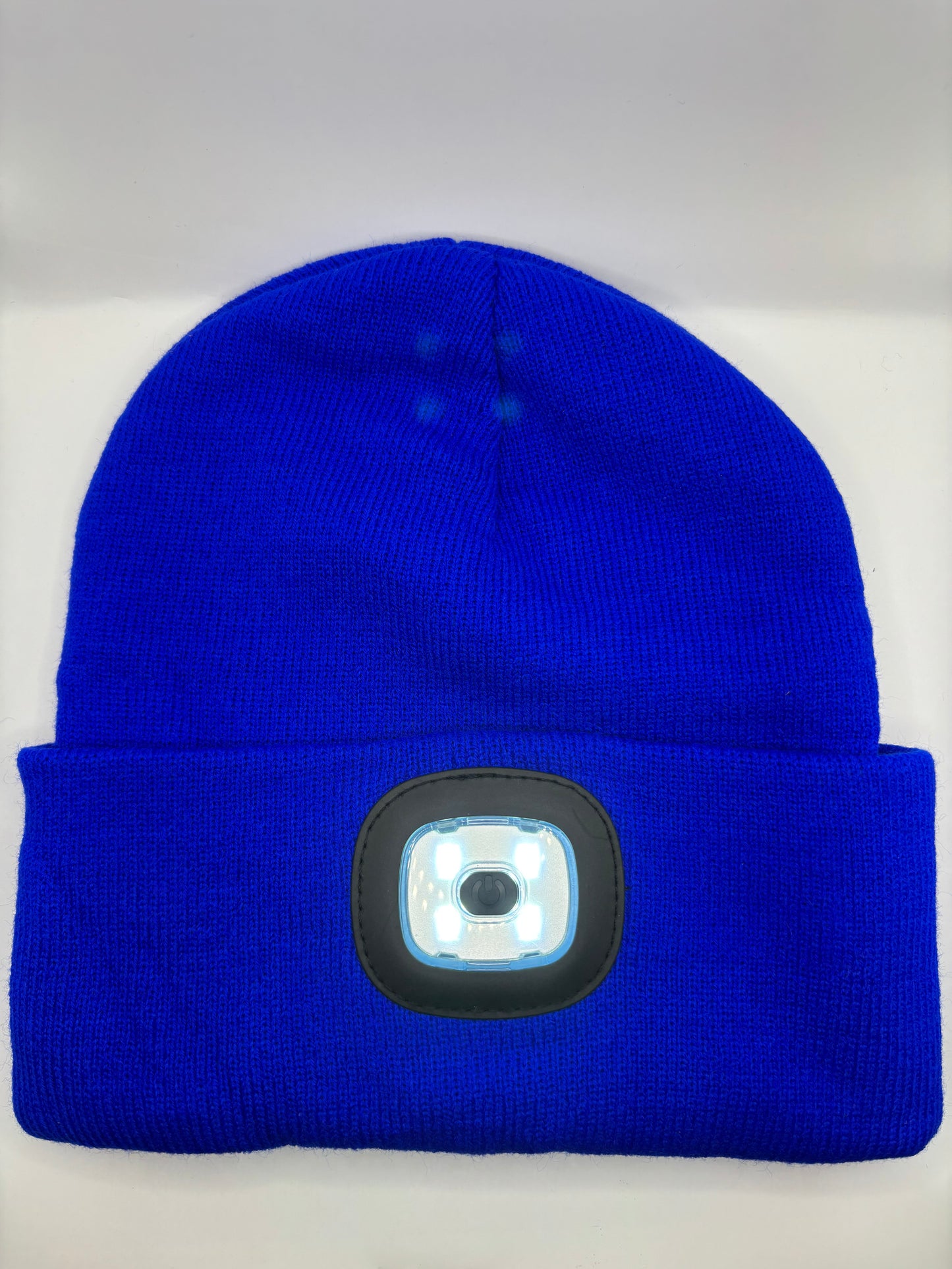 Beanie-Mütze mit LED-Licht, blau, 20 x 21cm (1stk)