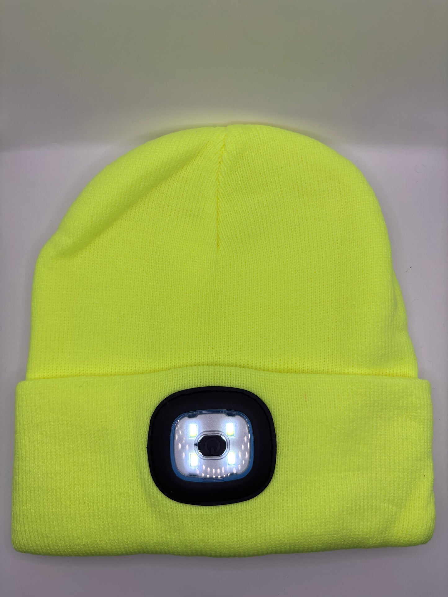 Beanie-Mütze mit LED-Licht, leuchtgelb, 20 x 21cm (1stk)