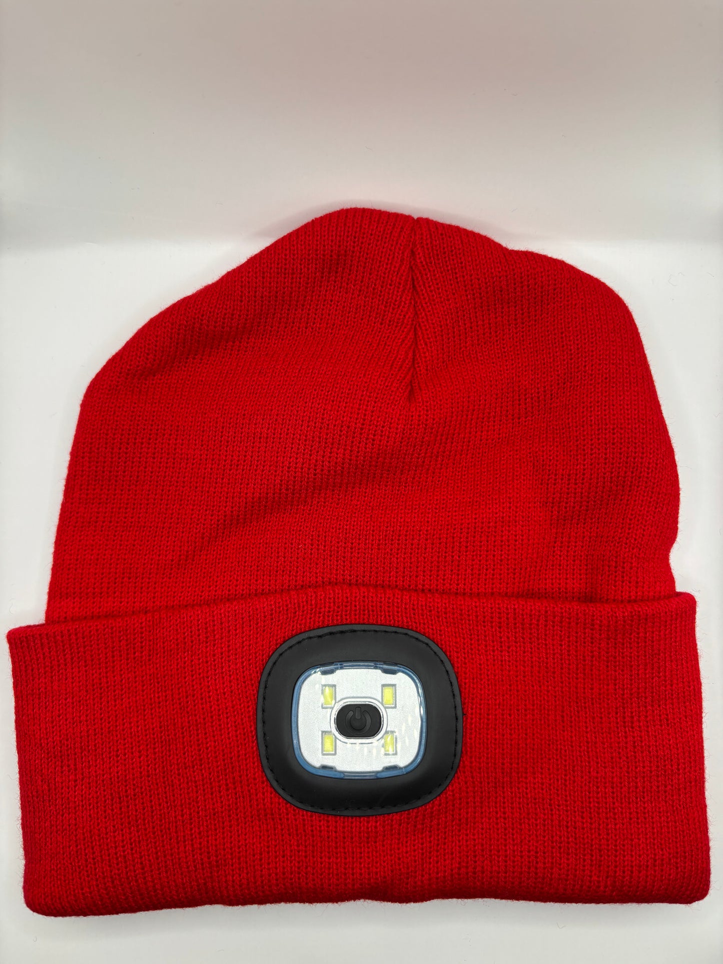 Beanie-Mütze mit LED-Licht, rot, 20 x 21cm (1stk)