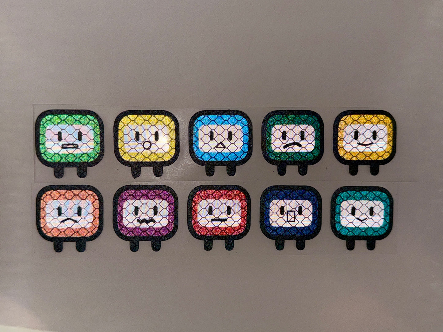 Reflektierende Roboter-Aufkleber, Farbe zufällig, 3x3cm (1stk)
