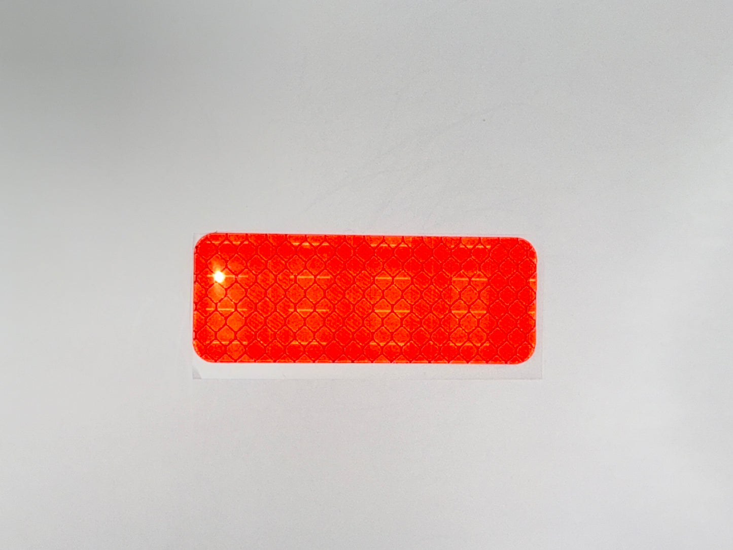 Rechteckiger Reflektor-Aufkleber in rot, 3cm x 8cm (1stk)