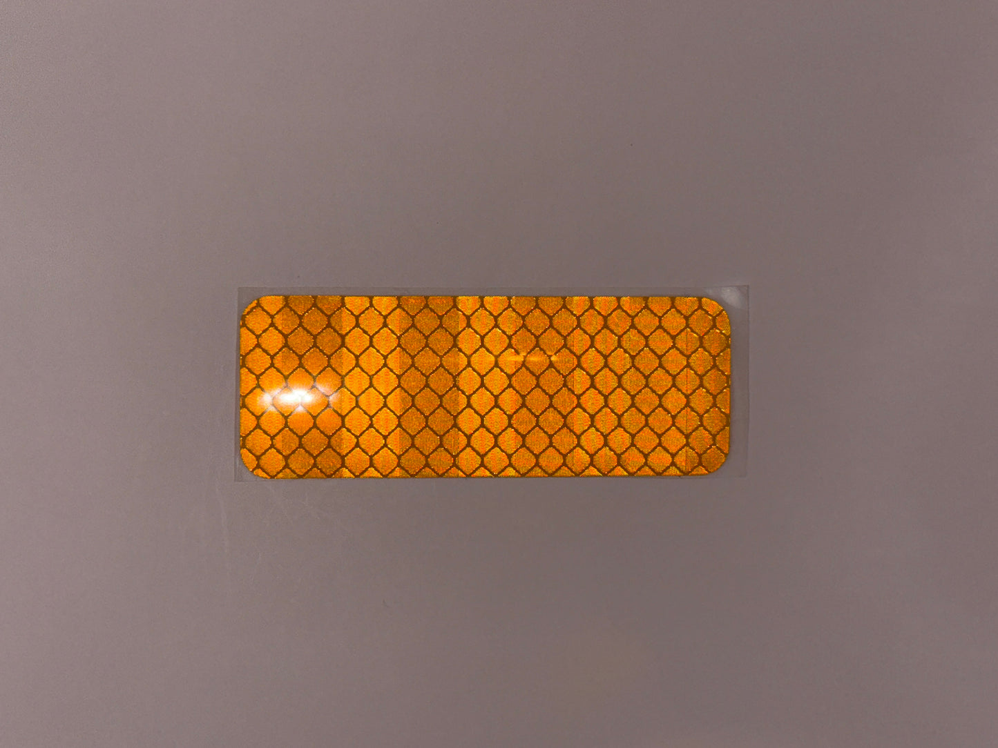 Rechteckiger Reflektor-Aufkleber in orange, 3cm x 8cm (1stk)