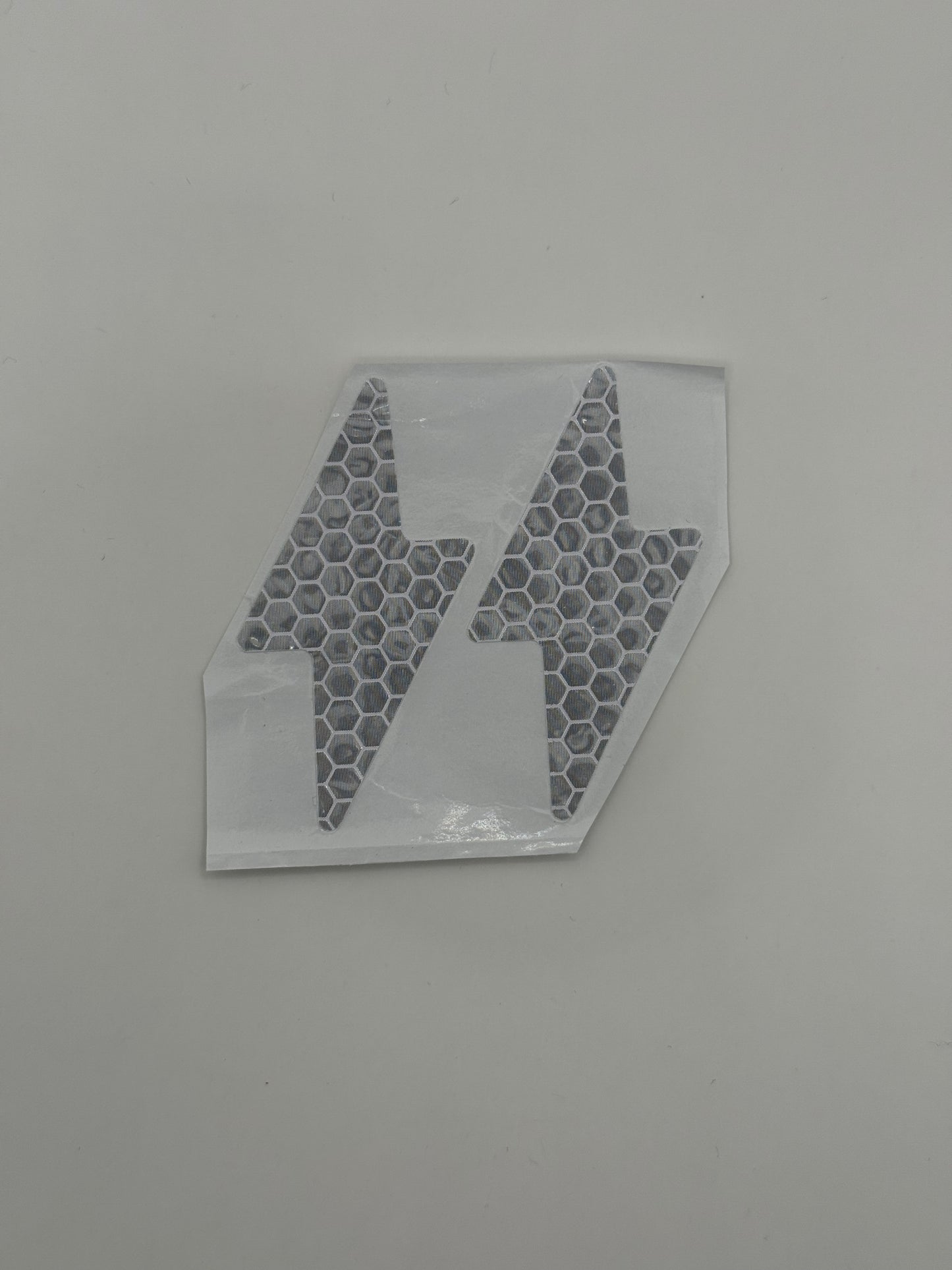 Reflektierende Blitz-Aufkleber in silber, 3.2cm x 6cm (2stk)