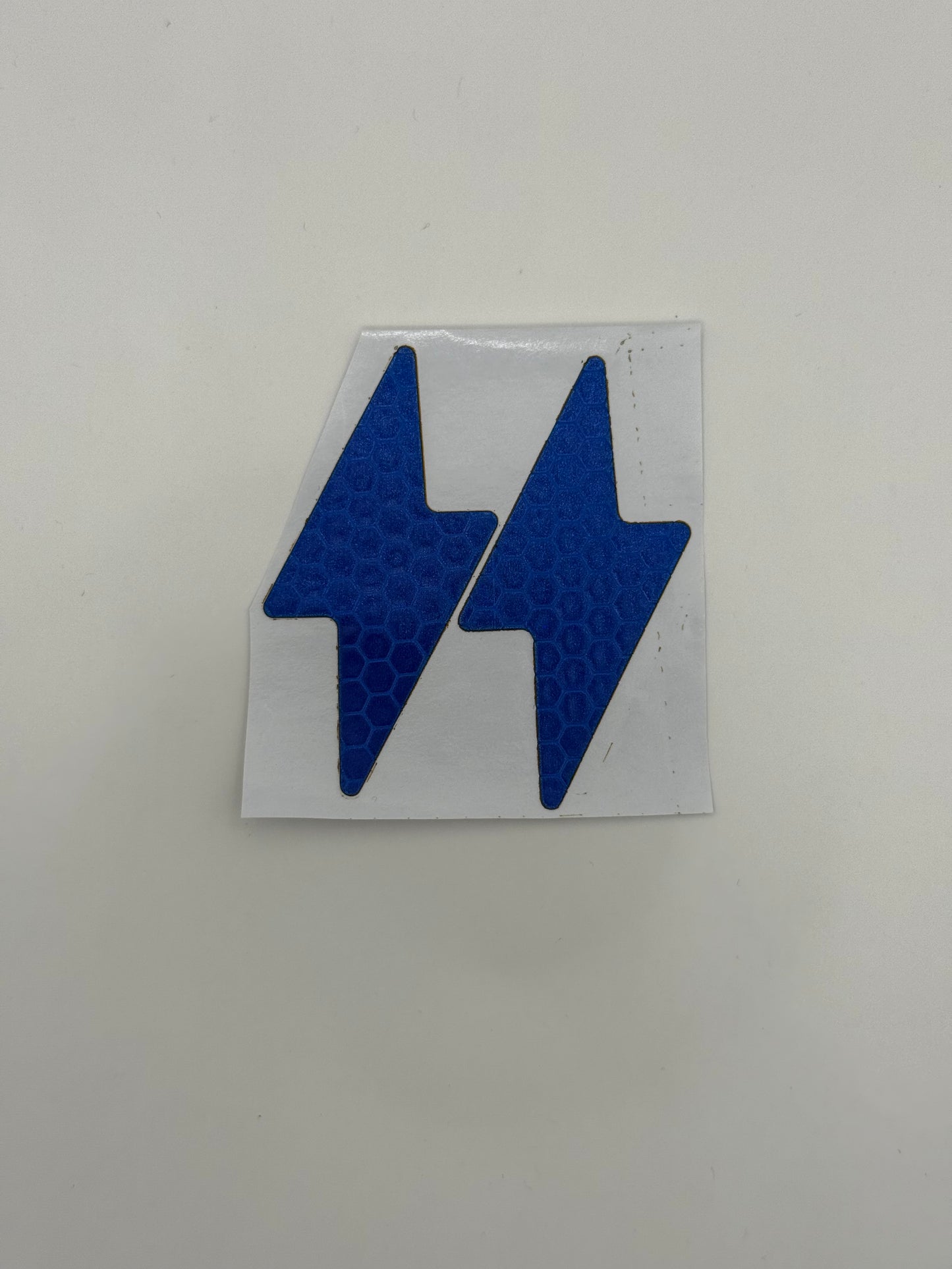 Reflektierende Blitz-Aufkleber in blau, 3.2cm x 6cm (2stk)