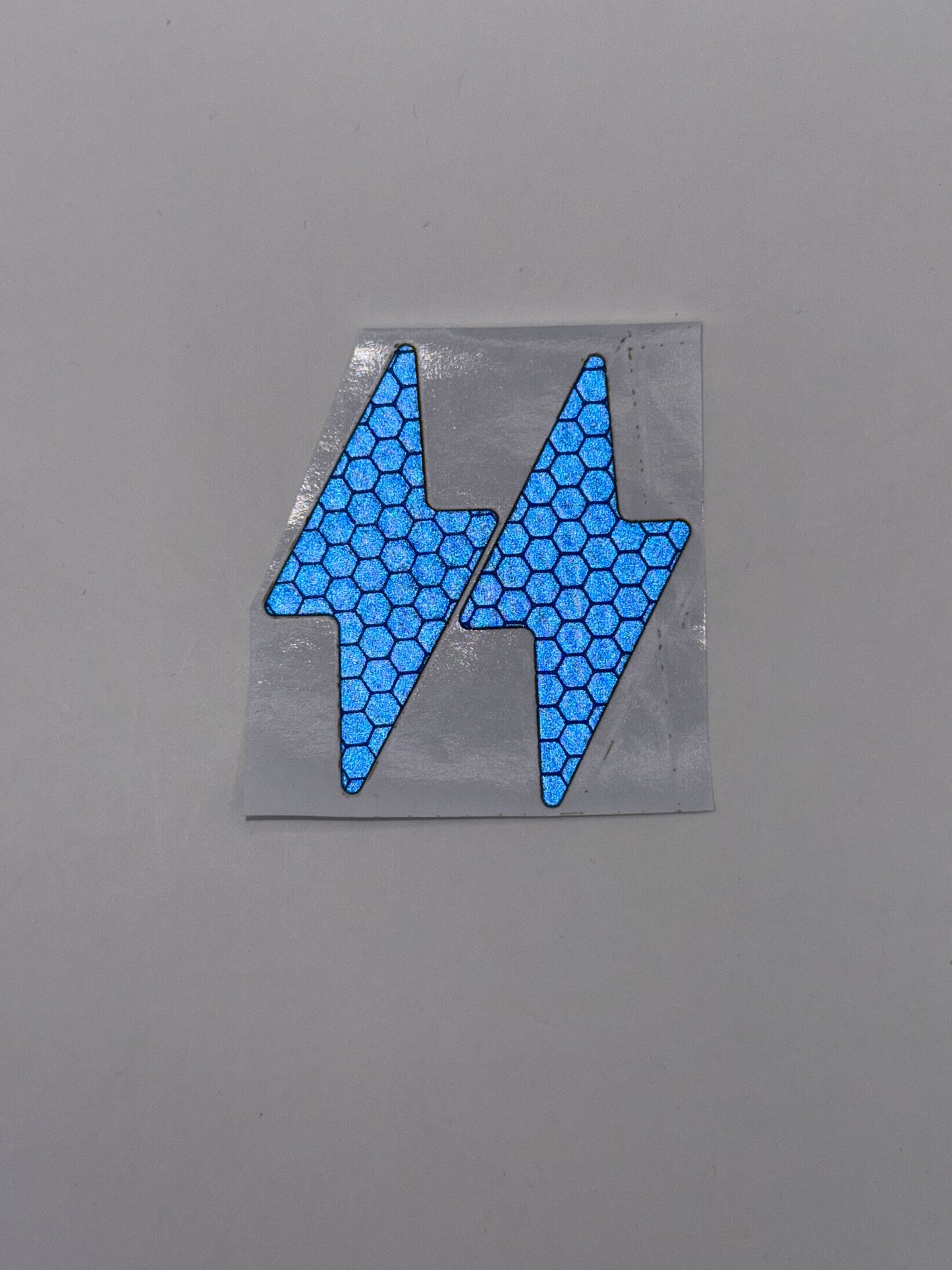 Reflektierende Blitz-Aufkleber in blau, 3.2cm x 6cm (2stk)