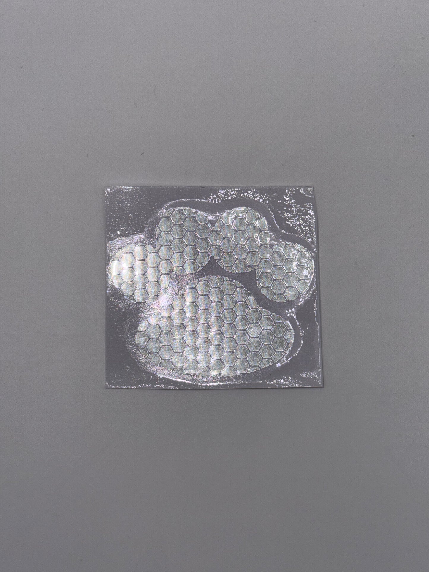 Reflektierende Hundepfoten-Aufkleber in silber, 5x6cm (1stk)