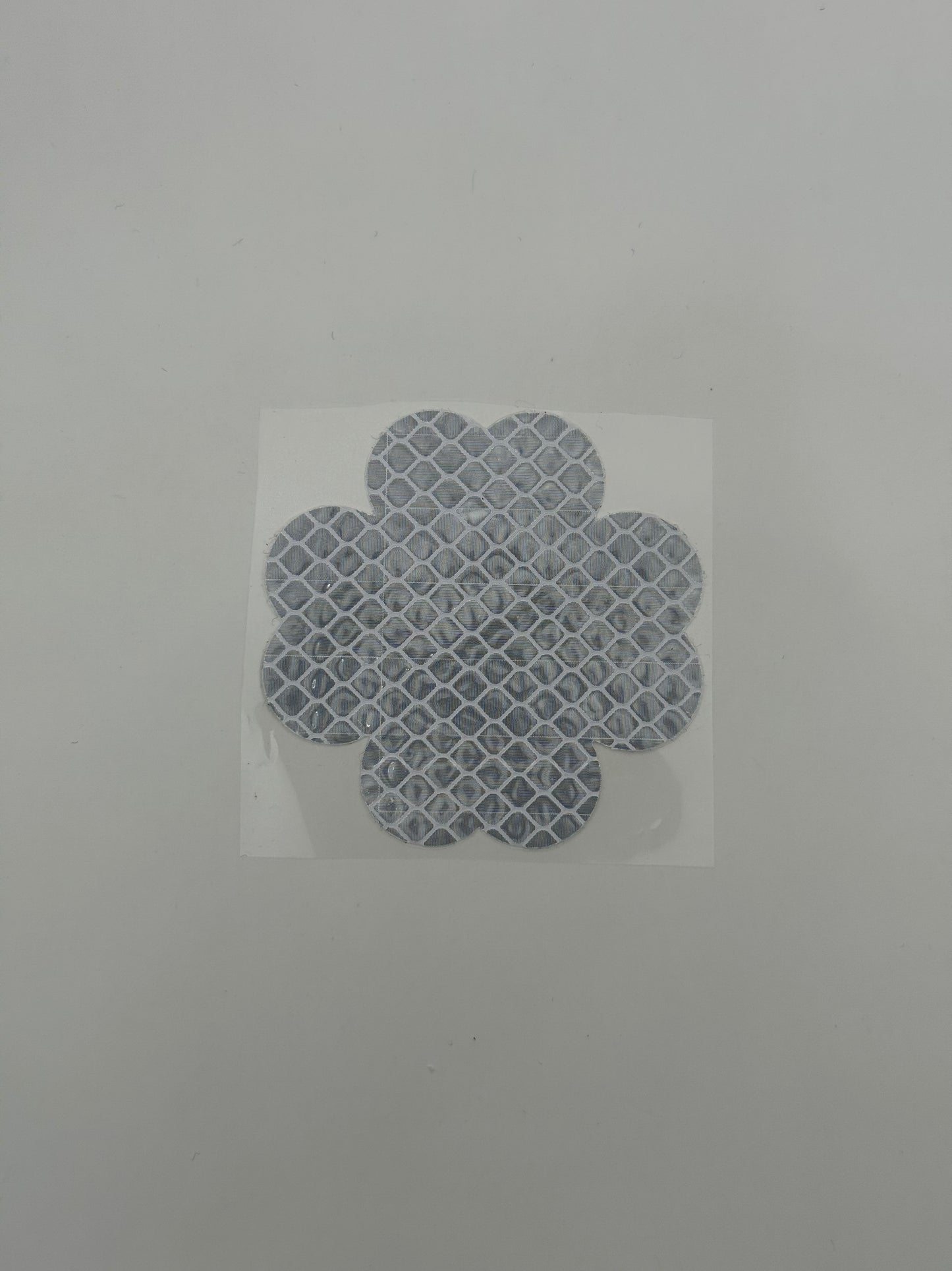Reflektierende Kleeblatt-Aufkleber in silber, 5.8cm x 5.8cm (1stk)