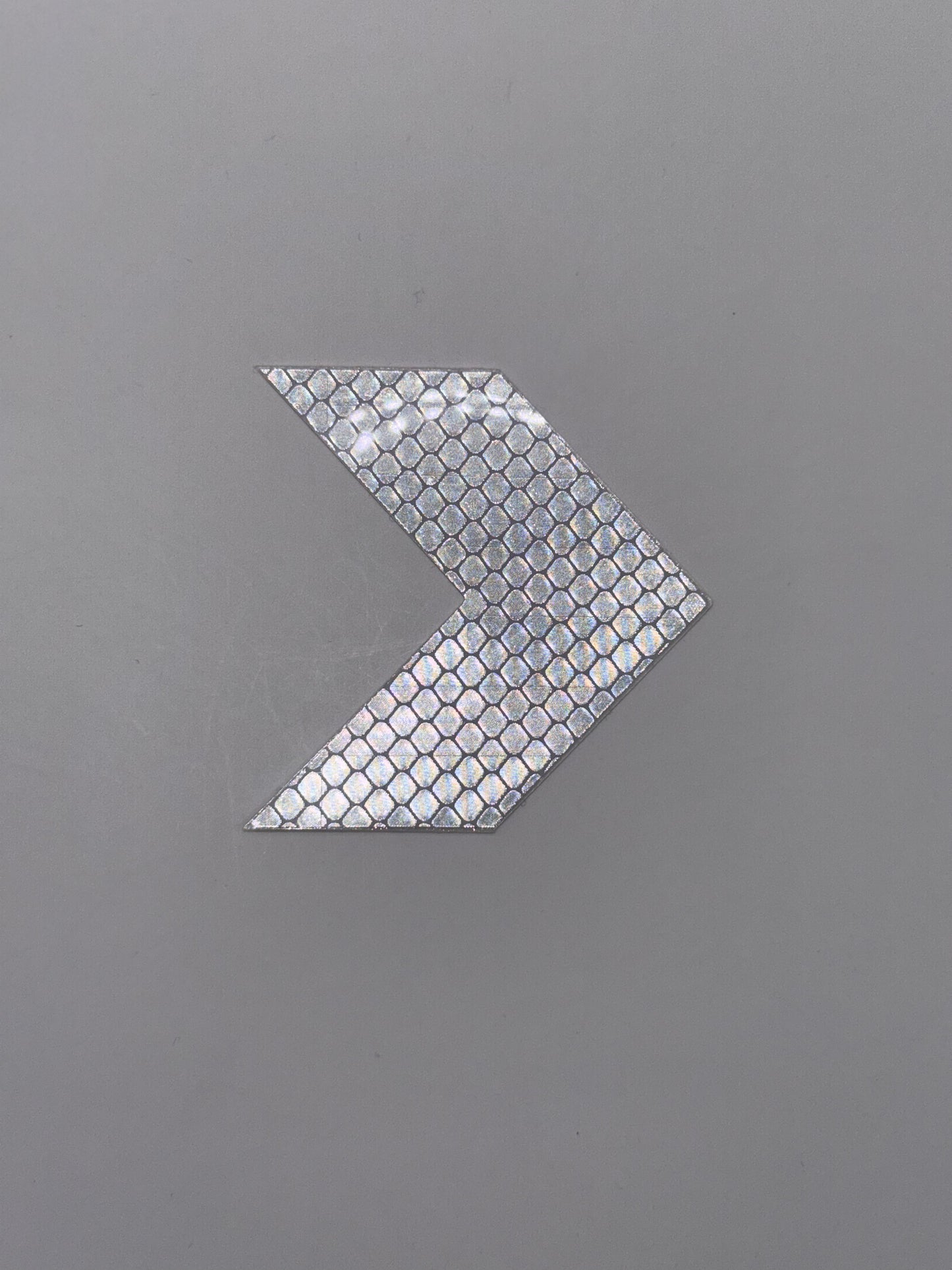 Reflektierender Pfeil-Aufkleber in silber, 6cm x 6cm (1stk)