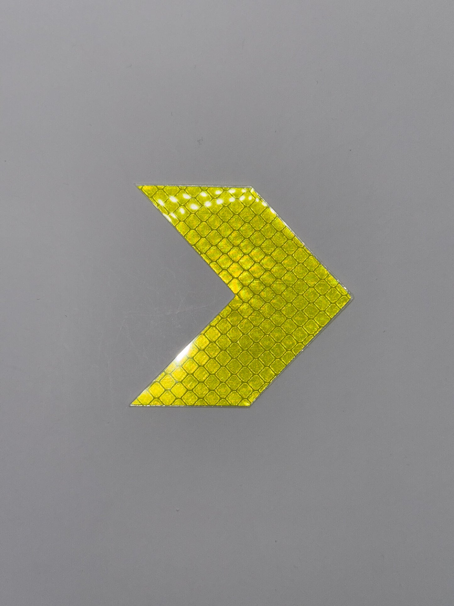 Reflektierender Pfeil-Aufkleber in leuchtgelb, 6x6cm (1stk)