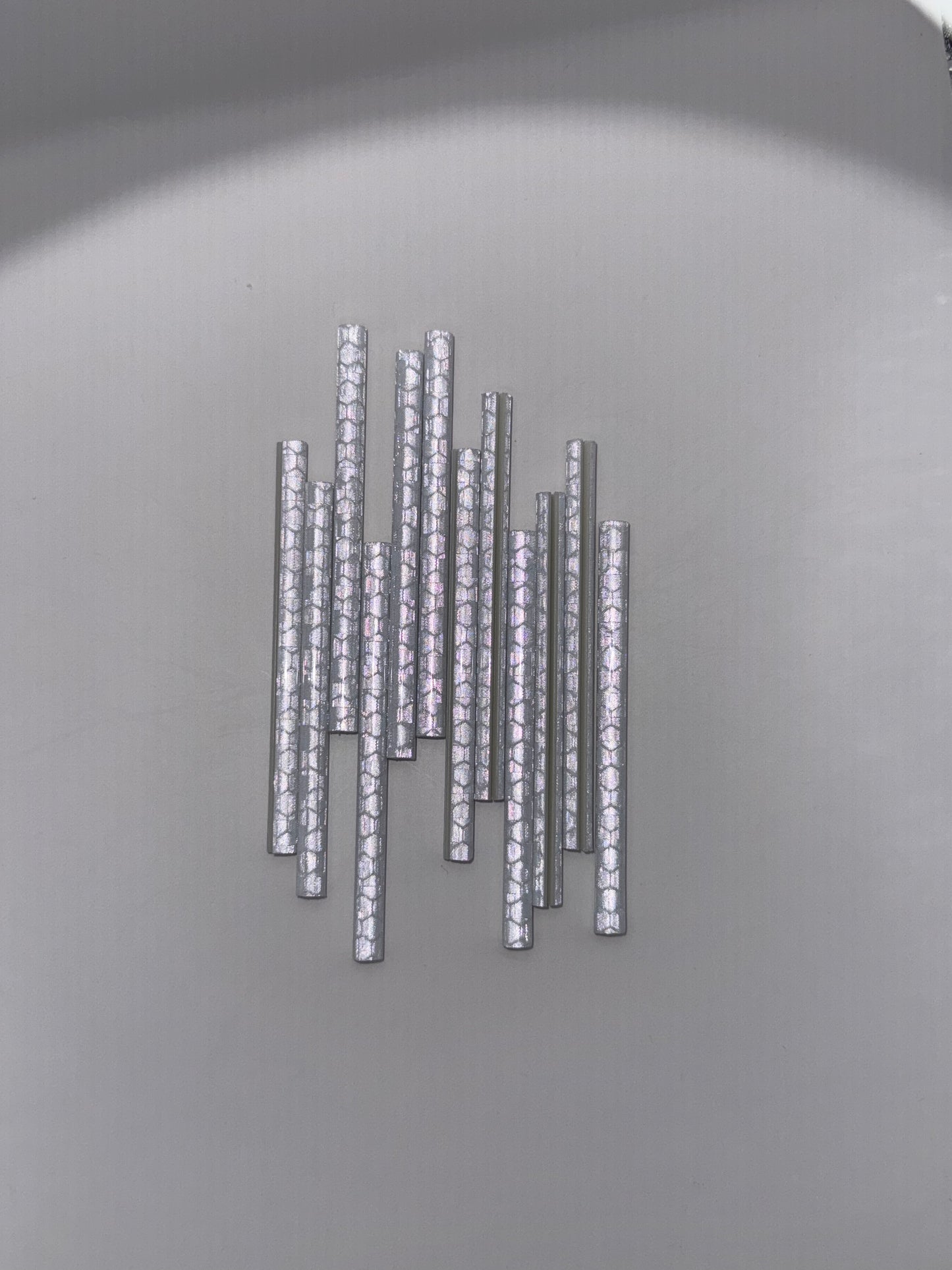 Speichenreflektoren für Fahrräder, silber, 7.5cm lang (12stk)