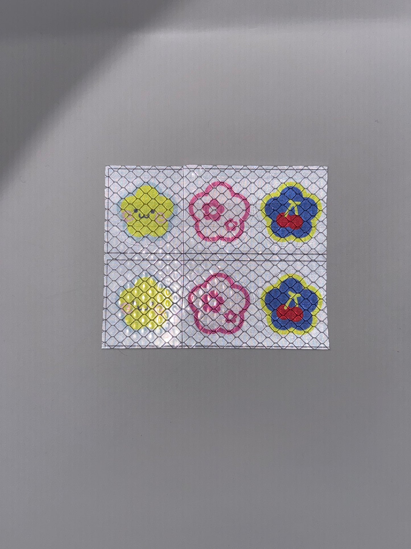 Reflektierende Blumen-Aufkleber, verschiedenfarbig, 3.2 x 3.2cm (2stk)