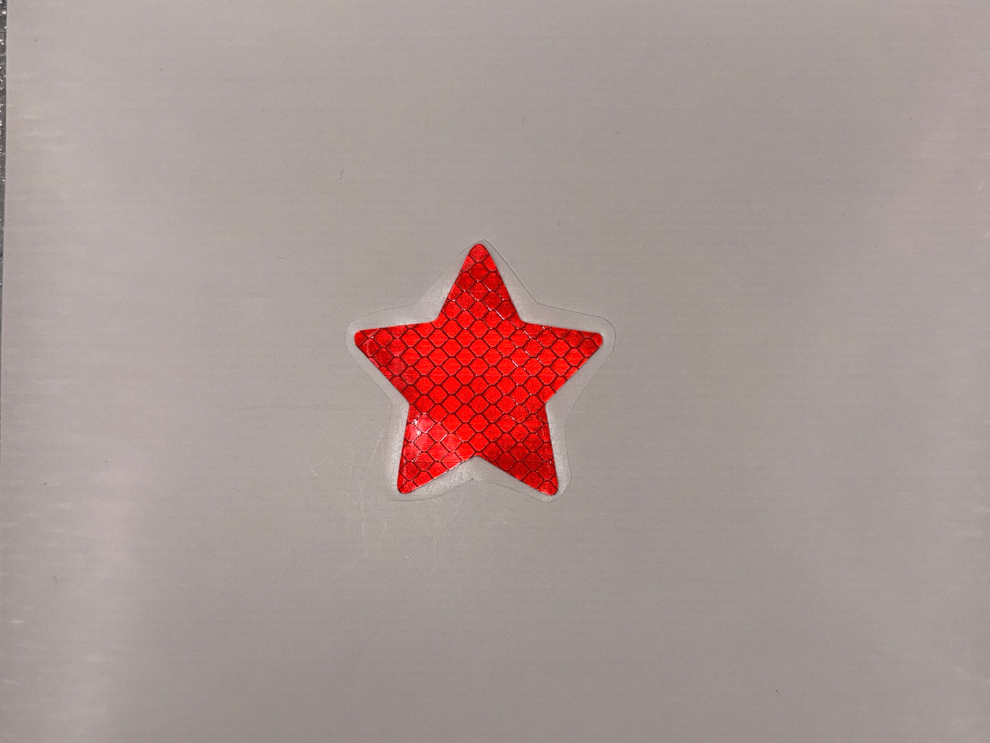 Reflektierender Stern-Aufkleber in rot, 6 x 6cm (1stk)