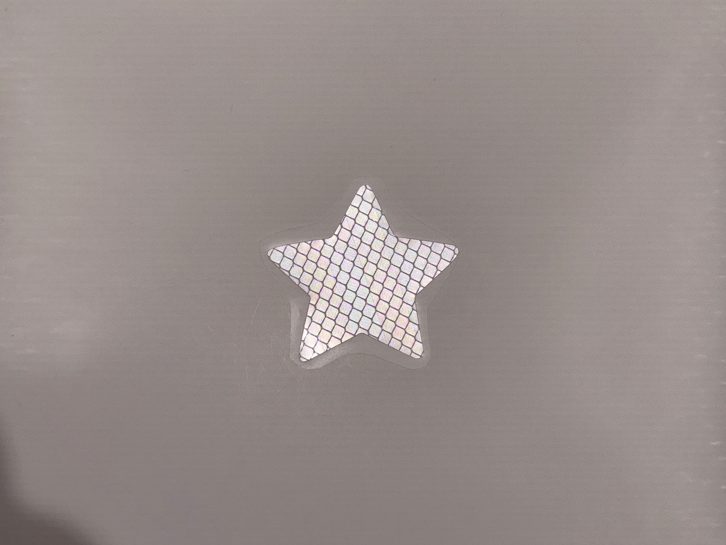 Reflektierender Stern-Aufkleber in silber, 6 x 6cm (1stk)