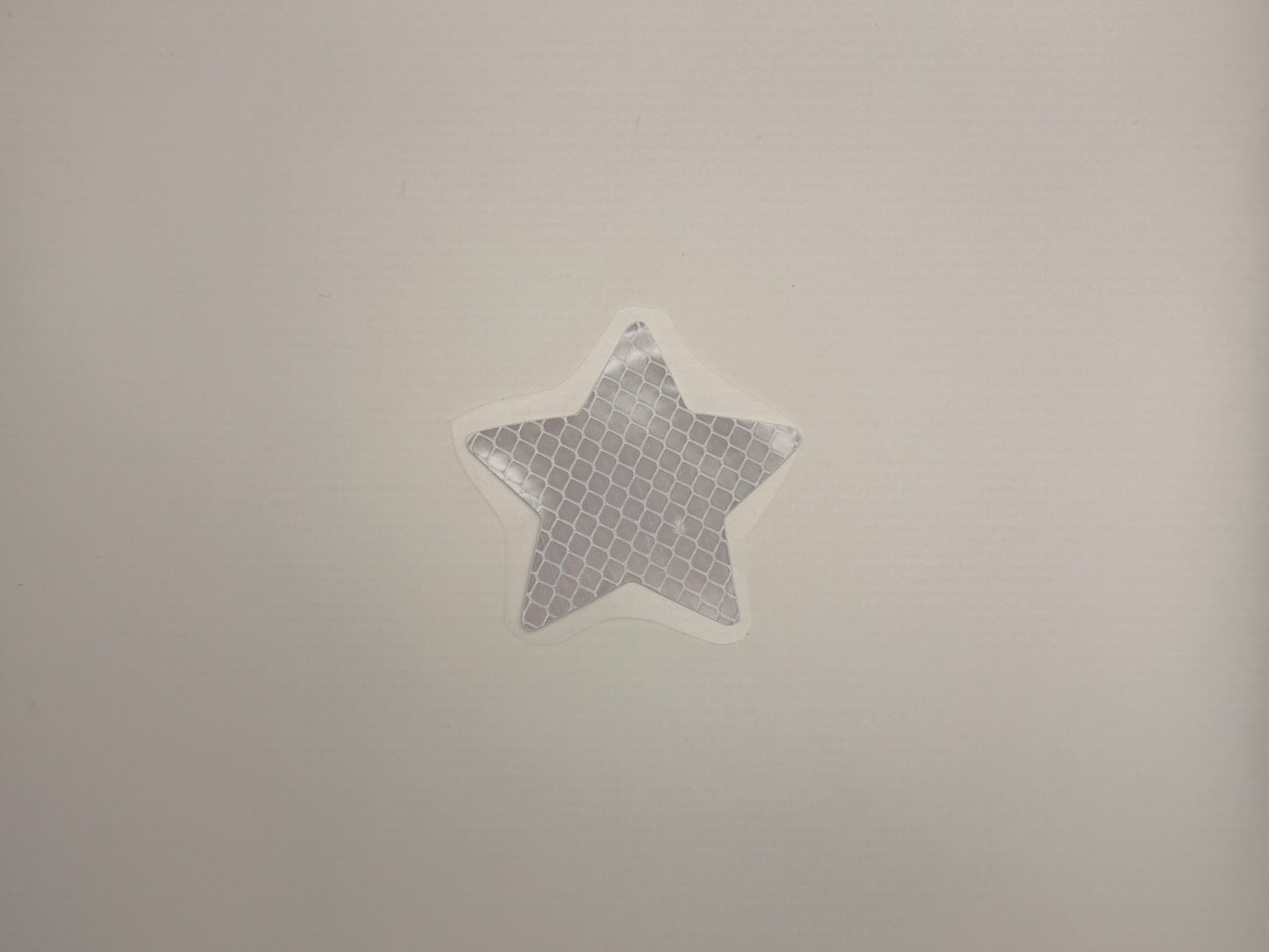 Reflektierender Stern-Aufkleber in silber, 6 x 6cm (1stk)