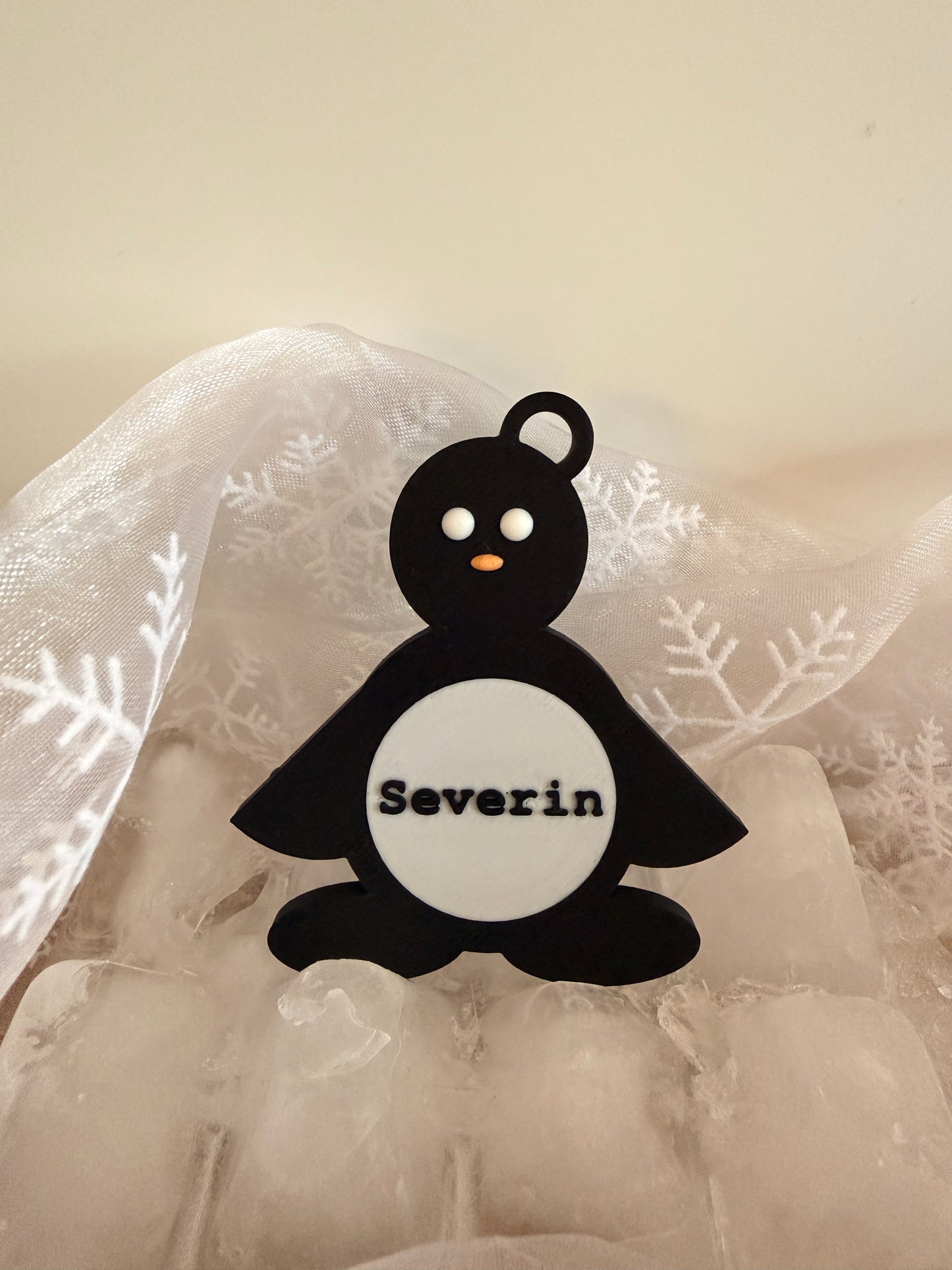 Pipo Pinguin (3D-Anhänger) - personalisierbar