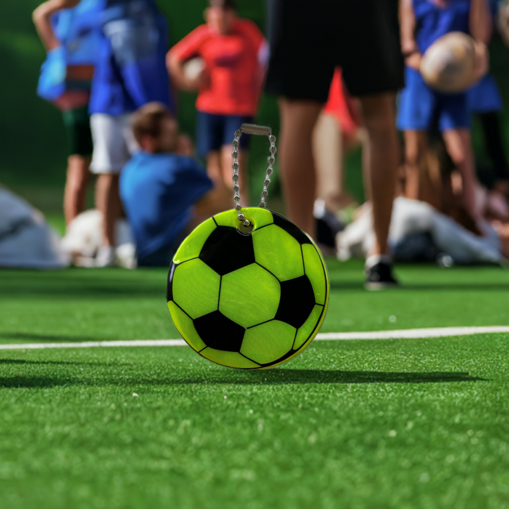Reflektierender Fussball-Anhänger, 5cm x 5cm (1stk)