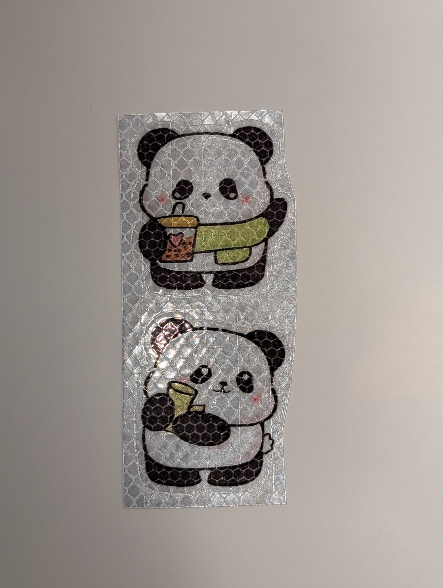 Panda Reflektor-Sticker, 4.5 x 5cm (2stk)