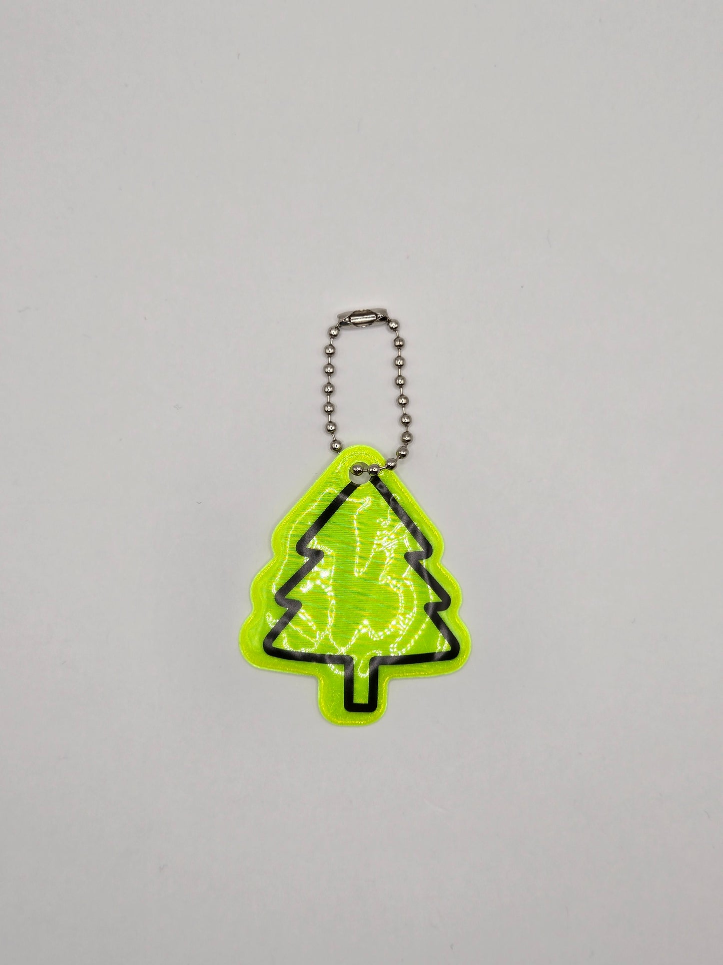Reflektierender Tannenbaum-Anhänger in Leuchtgelb, 5cm 4cm (1stk)