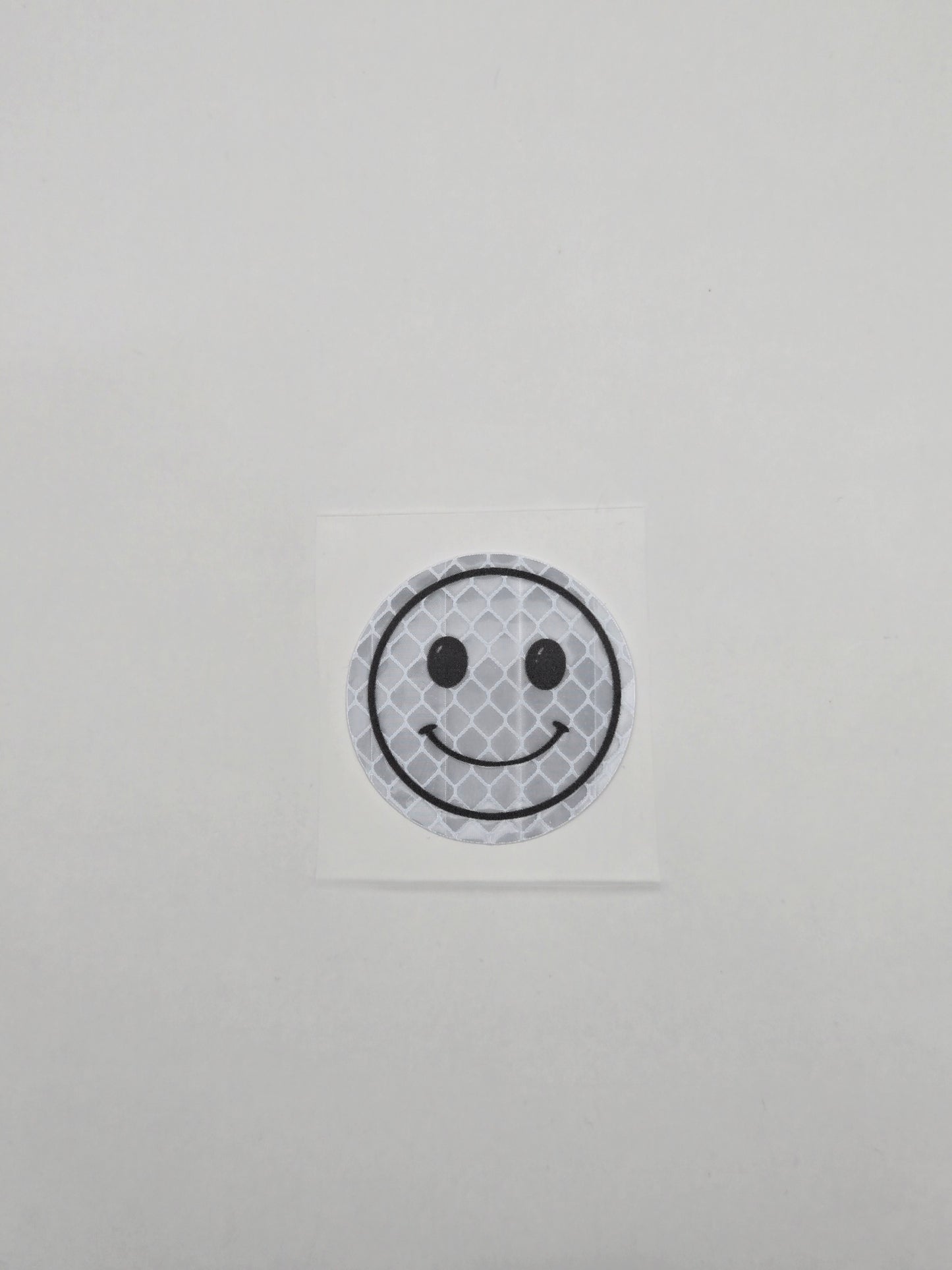 Smiley Reflektor-Sticker in silber (4 x 4cm, 1 Stk)