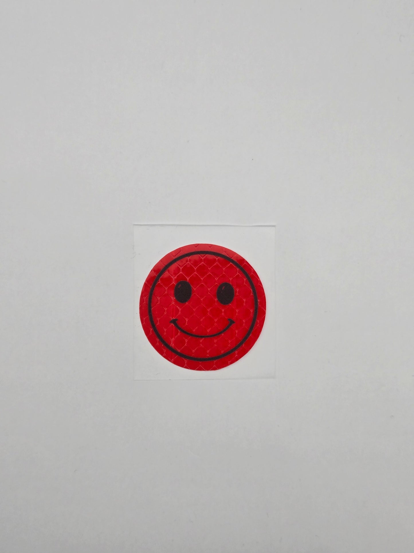 Smiley Reflektor-Sticker in rot (4 x 4 cm, 1 Stk)