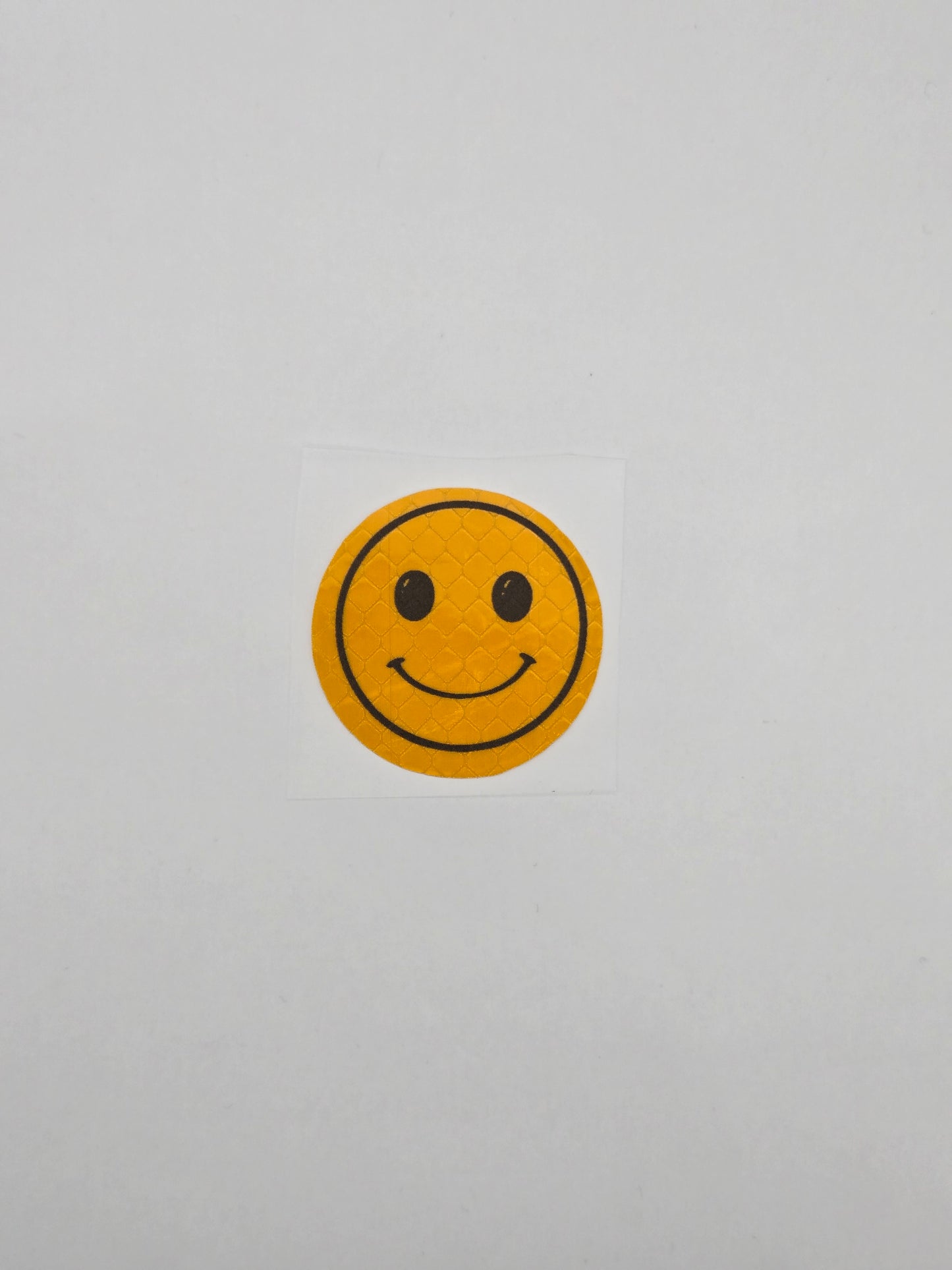 Smiley Reflektor-Sticker in orange (4 x 4 cm, 1 Stk)